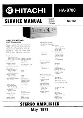 Hitachi HA-8700 Servicehandbuch