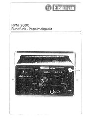 Hirschmann RPM 2000 Bedienungsanleitung