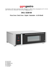 Ggm Gastro EOB100 Produktanleitung
