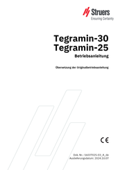 struers Tegramin-30 Betriebsanleitung