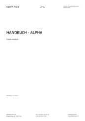 Advance ALPHA Serie Handbuch