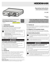 Heidenhain SA 2380 Betriebsanleitung