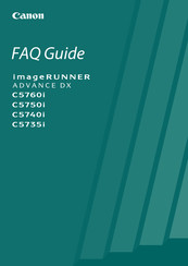 Canon imageRUNNER ADVANCE DX C5740i Faq