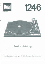 Dual 1246 Serviceanleitung