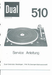 Dual 510 Serviceanleitung