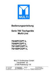Multi Multi-Line CFV6-712GPEV Bedienungsanleitung