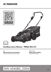 Parkside PRMA 40-Li C1 Originalbetriebsanleitung