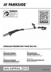 Parkside PAHE 20-Li D4 Originalbetriebsanleitung