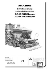 Amazone AD-P 303 Super Betriebsanleitung