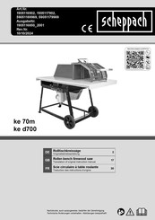 Scheppach ke d700 Originalbetriebsanleitung