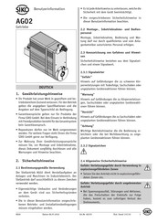 Siko AG02 Benutzerinformation