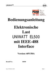 BEHA UNIWATT EL500 Bedienungsanleitung