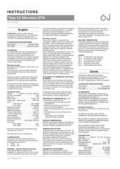 OJ Electronics OTN-1999H Kurzanleitung
