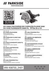 Parkside Performance 458755 2401 Originalbetriebsanleitung