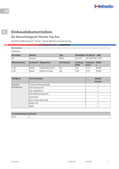 Webasto Thermo Top Evo Einbaudokumentation