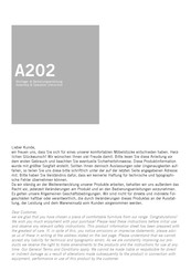 Koinor A202 Montage- & Bedienungsanleitung