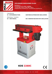 HOLZMANN-MASCHINEN KOS 2260C Betriebsanleitung