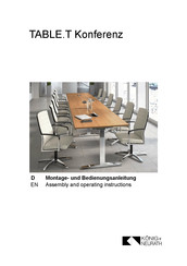 Konig + Neurath TABLE.T Montage- Und Bedienungsanleitung