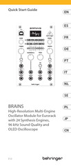 Behringer BRAINS Kurzanleitung