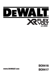 DeWalt XR FLEX VOLT LI-ION DCH416 Bersetzung Der Originalanweisungen