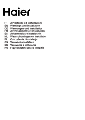 Haier HATS9CBS6BVOC Warnungen Und Anleitung