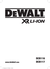 Dewalt XR LI-ION DCB116 Bersetzung Der Originalanweisungen