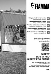 Fiamma Side W Pro Caravanstore XL Montage- Und Gebrauchsanleitung