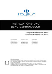 Kaysun KCISA-160 DTR15 Installations- Und Benutzerhandbuch
