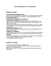 Omron Walking Style One 2.0 Kurzanleitung