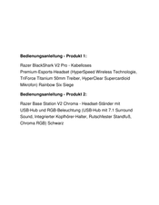 Razer BlackShark V2 Pro Handbuch