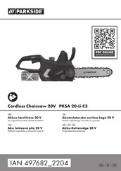 Parkside PKSA 20-Li C3 Originalbetriebsanleitung