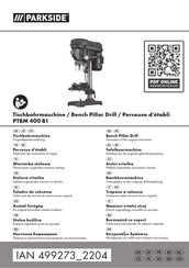 Parkside PTBM 400 B1 Originalbetriebsanleitung