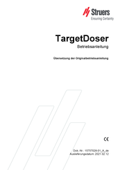 struers TargetDoser Betriebsanleitung