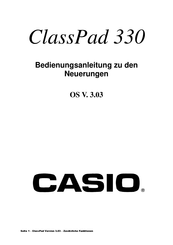 Casio ClassPad 330 Bedienungsanleitung