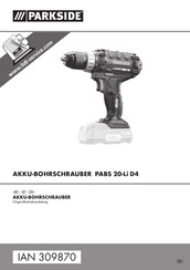 Parkside PABS 20-Li D4 Originalbetriebsanleitung