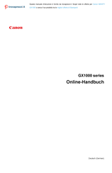 Canon MAXIFY GX1050 Online-Handbuch