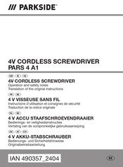 Parkside 490357 2404 Bedienungs- Und Sicherheitshinweise