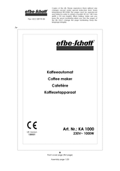 Efbe-Schott KA 1000 Bedienungsanleitung