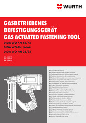 Würth DIGA WO-KN 16/75 Originalbetriebsanleitung