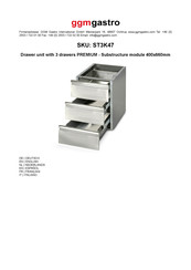 Ggm Gastro PREMIUM ST3K47 Bedienungsanleitung