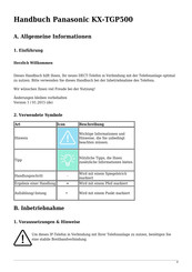 Panasonic KX-TGP500 Handbuch