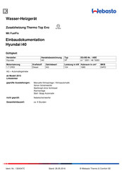 Webasto Thermo Top Evo Einbaudokumentation