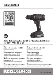 Parkside PABS 20-Li G8 Originalbetriebsanleitung