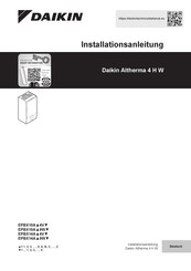 Daikin Altherma 4 H W EPBX14A 9W Serie Installationsanleitung