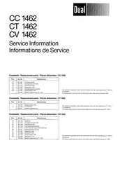 Dual CC 1462 Serviceanleitung