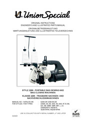 Union Special 2200GL Originalbetriebsanleitung