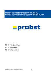 probst SPEEDY VS-140/200-XL-110 Betriebsanleitung