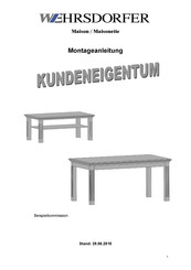 Wehrsdorfer Maisonette 0591 Montageanleitung