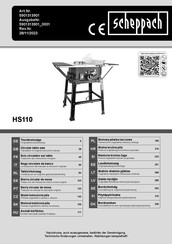 Scheppach HS110 Originalbetriebsanleitung
