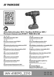Parkside PABS 20-Li G8 Originalbetriebsanleitung